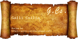 Galli Csilla névjegykártya